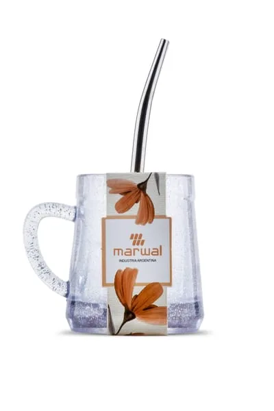 MATE JARRITA GLITTER CON BOMBILLA