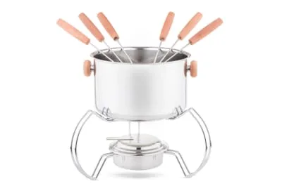 FONDUE RECTO CON PERILLAS DE MADERA